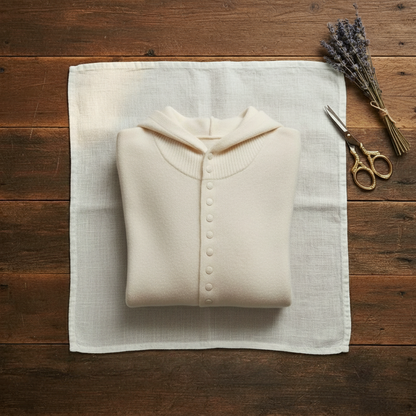 Rebecca – Hooded Button-Front Knit Cardigan