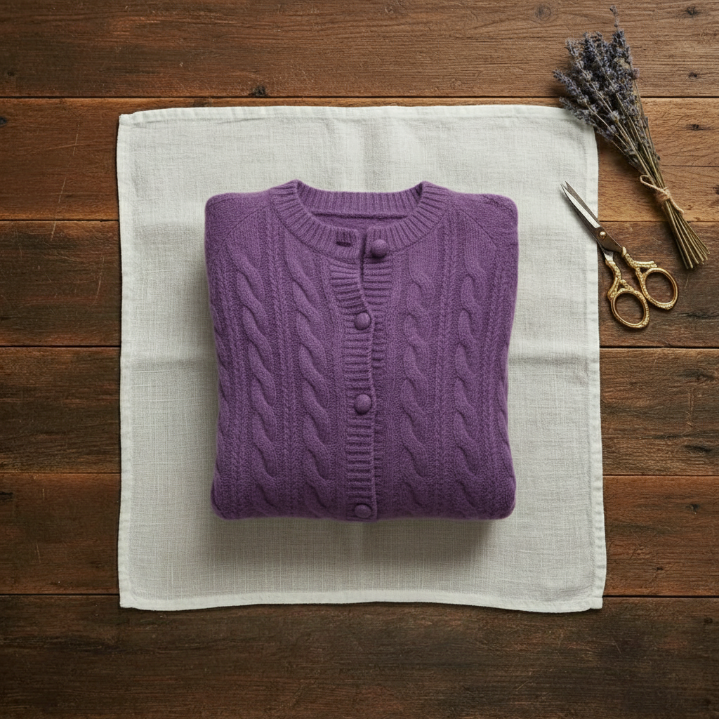 Marcella – Cable Knit Button-Front Cardigan