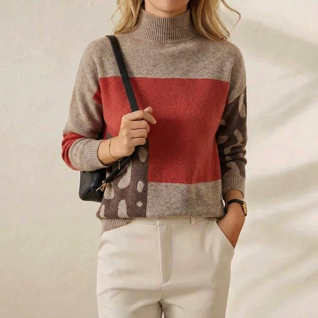 Patricia – Color-Block Knit Sweater
