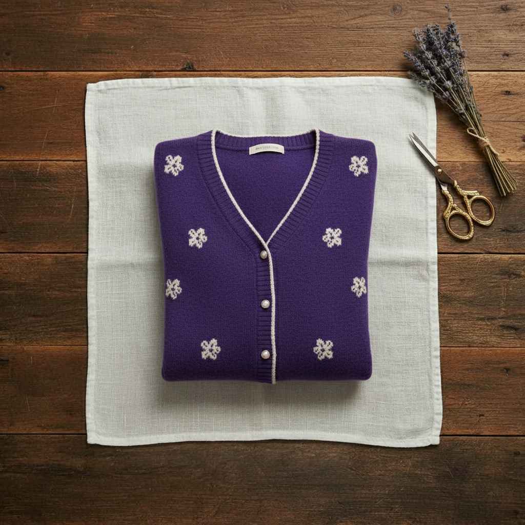 Rosa – Floral Embroidered V-Neck Cardigan