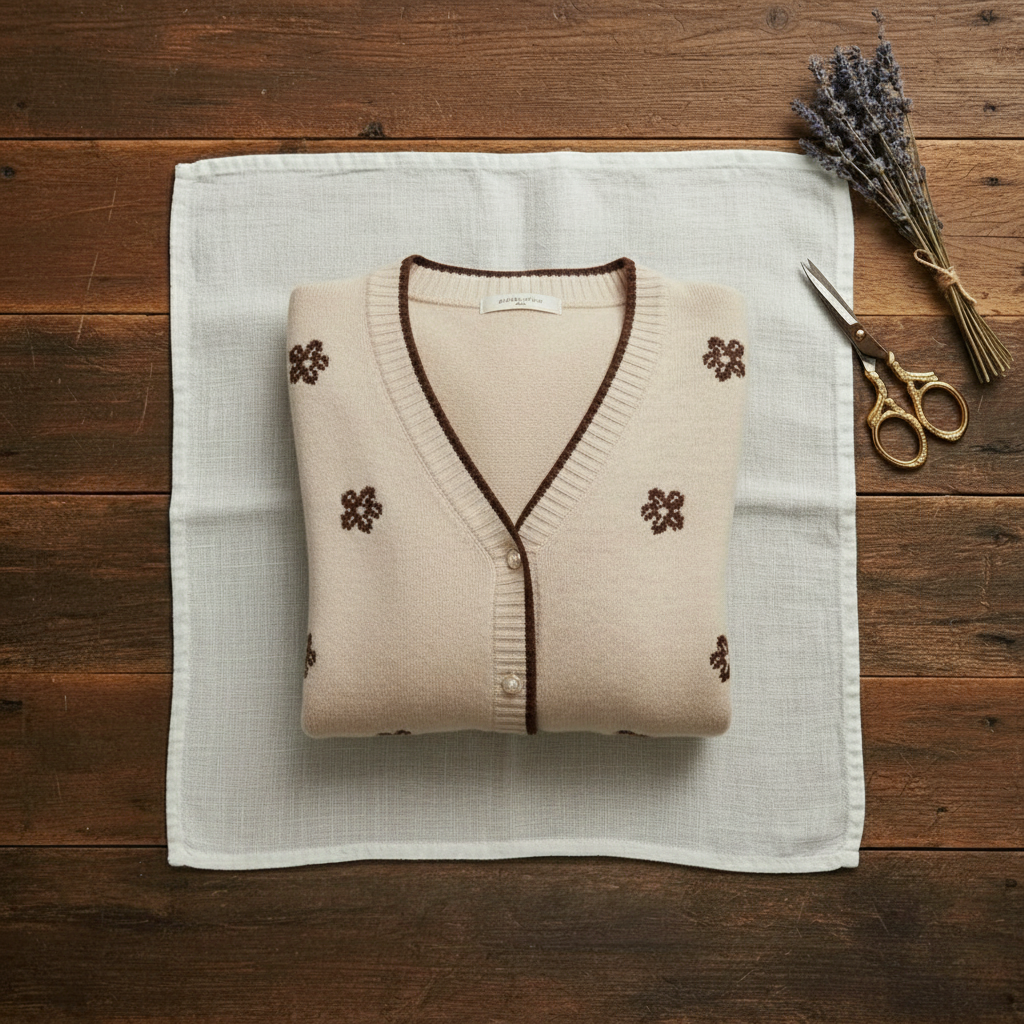 Rosa – Floral Embroidered V-Neck Cardigan