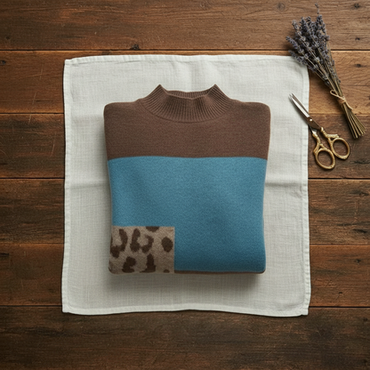 Patricia – Color-Block Knit Sweater