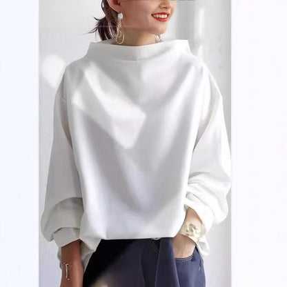 Katherine – Oversized High-Neck Relaxed Top