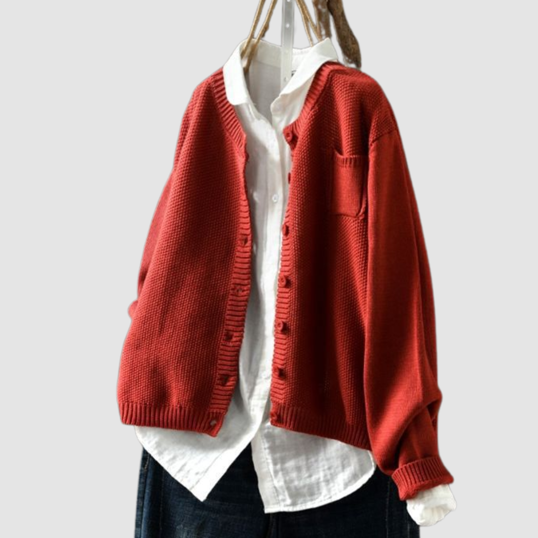 Bernice – Cozy Knit Button-Up Cardigan