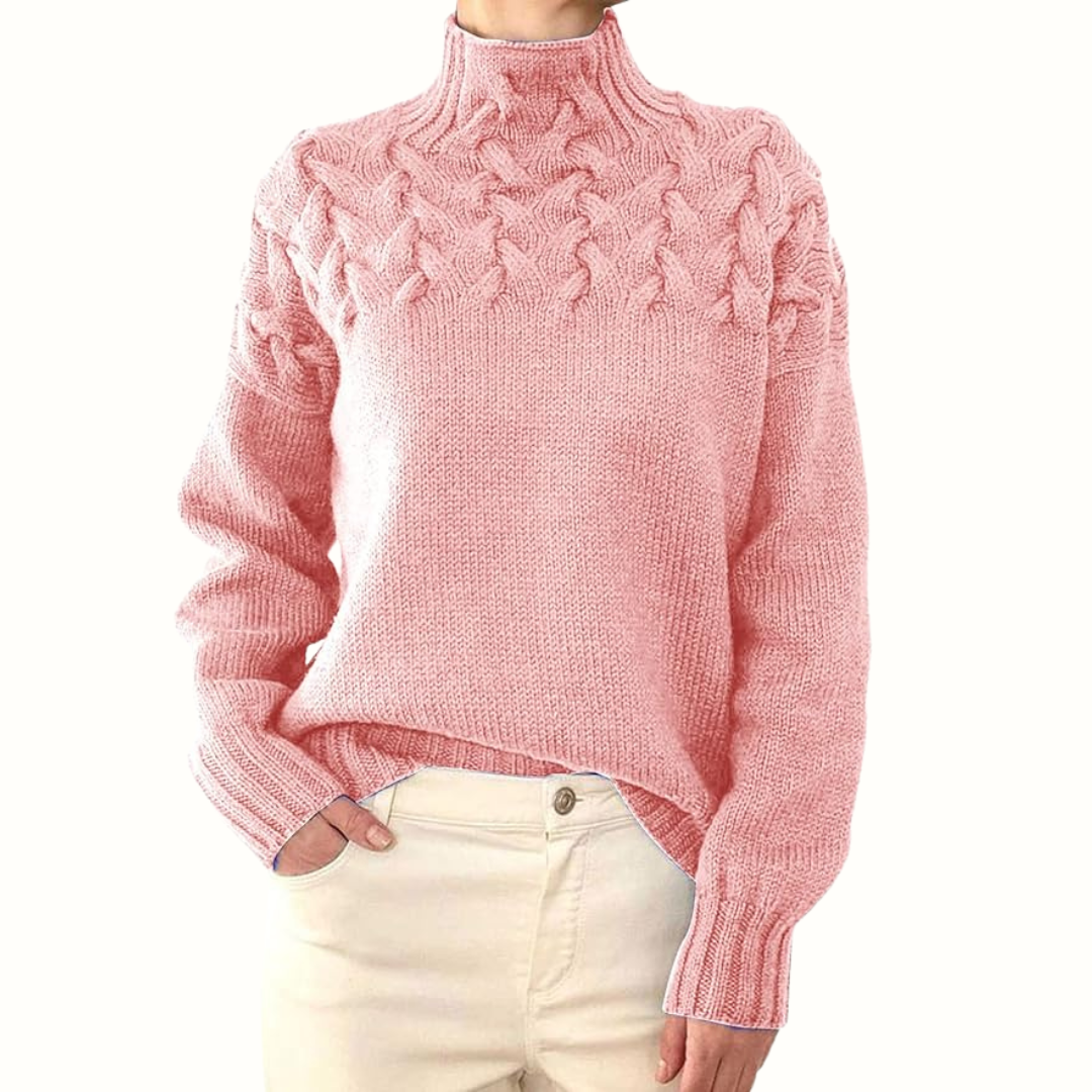 Leah – Cable Knit Turtleneck Sweater