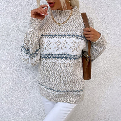 Vivien – Nordic Snowflake Knit Sweater