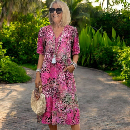 Selma – Printed Bohemian Midi Dress