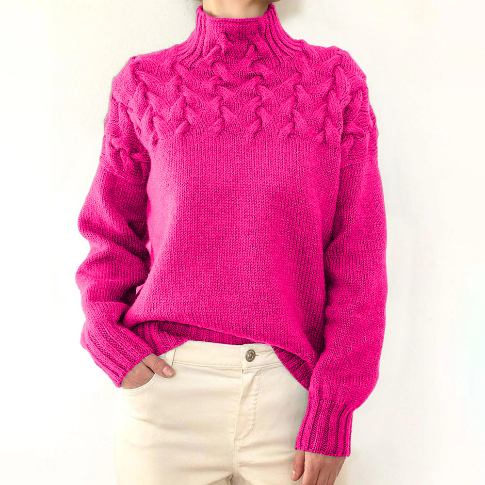 Leah – Cable Knit Turtleneck Sweater