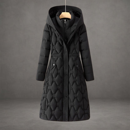 Pearline – Longline Hooded Quilted Coat