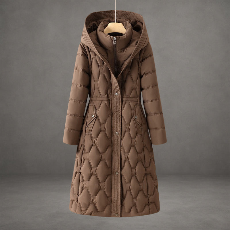 Pearline – Longline Hooded Quilted Coat