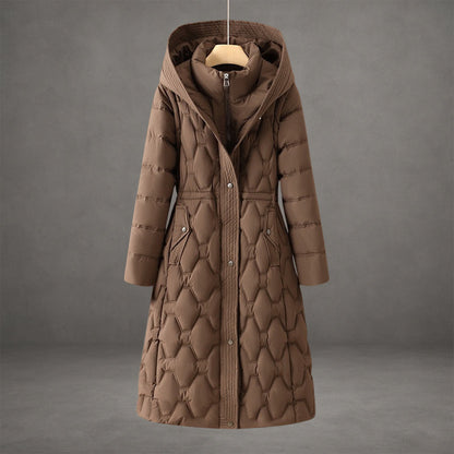 Pearline – Longline Hooded Quilted Coat