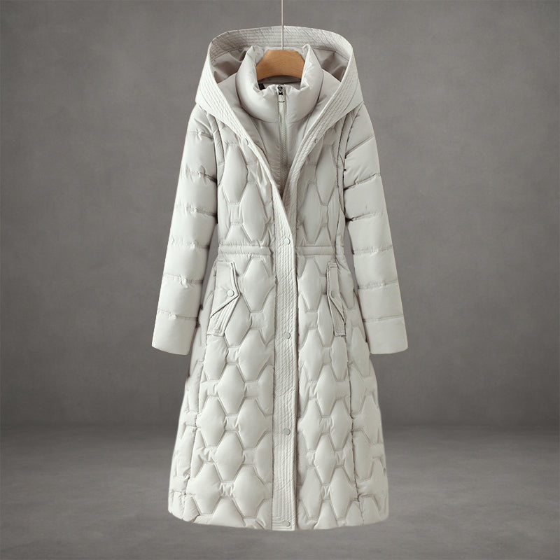 Pearline – Longline Hooded Quilted Coat