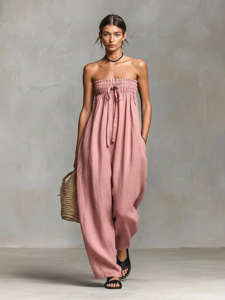 Jennifer – Strapless Wide-Leg Jumpsuit