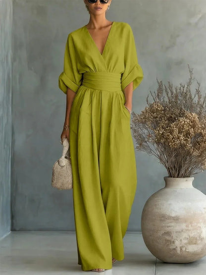 Dolores – Wide-Leg Belted Jumpsuit