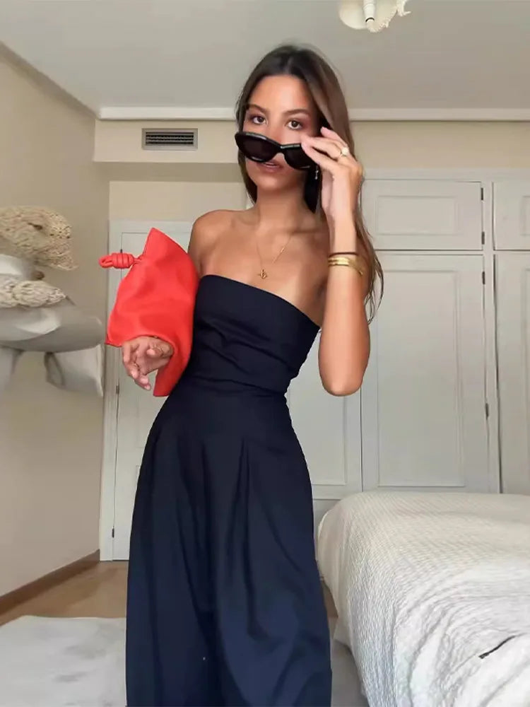Millie – Strapless Wide-Leg Jumpsuit