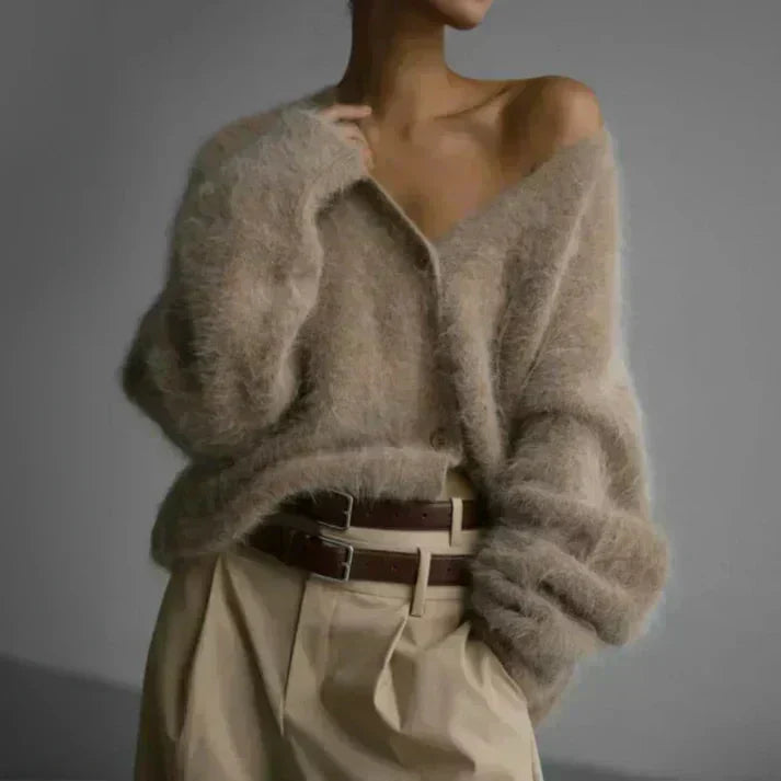 Margarita – Fluffy Oversized Button-Up Cardigan