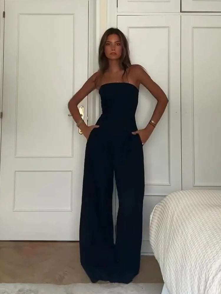 Millie – Strapless Wide-Leg Jumpsuit