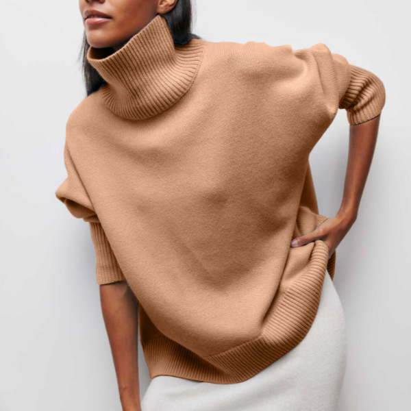 Lillian – Oversized Turtleneck Knit Sweater