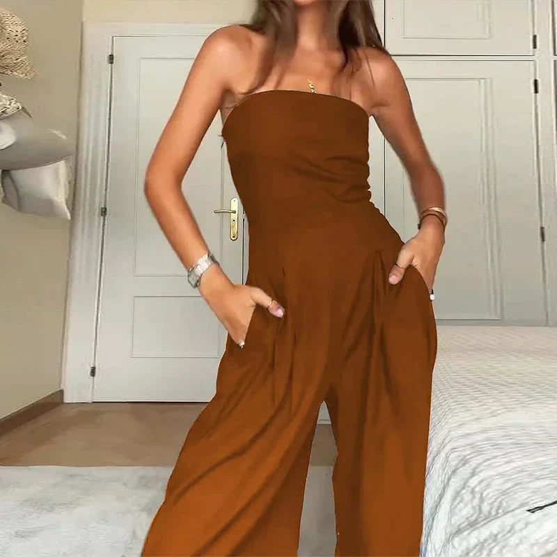 Millie – Strapless Wide-Leg Jumpsuit