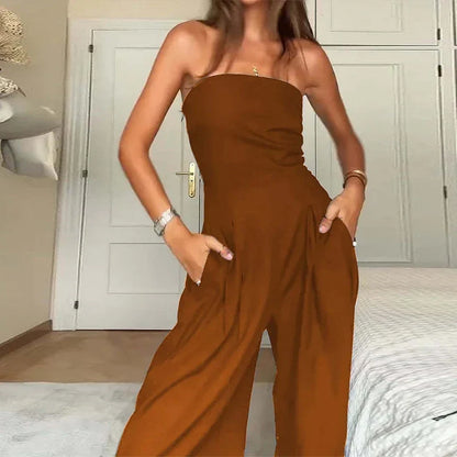 Millie – Strapless Wide-Leg Jumpsuit