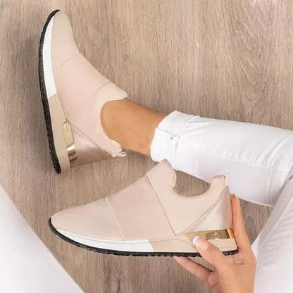 Alicia – Slip-On Sneakers with Gold Detail