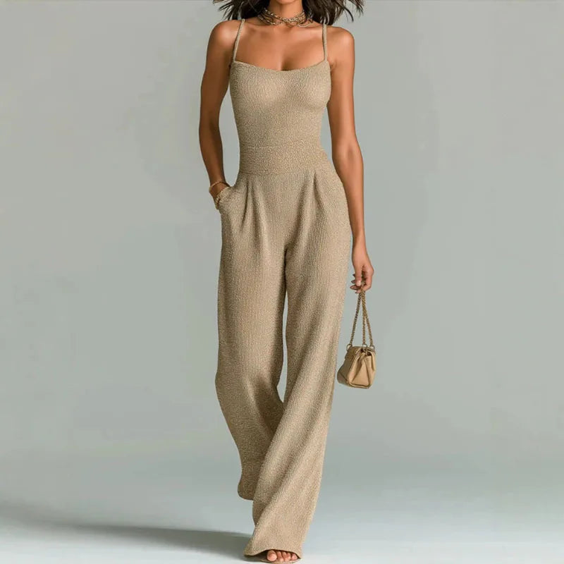 Regina – Wide-Leg Spaghetti Strap Jumpsuit