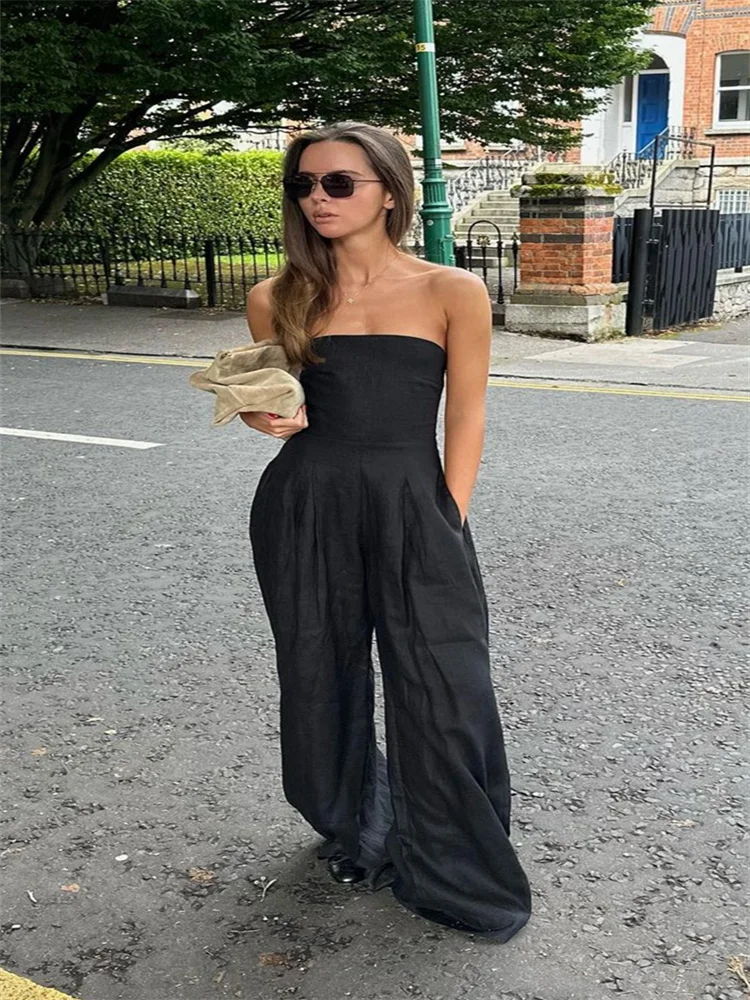 Millie – Strapless Wide-Leg Jumpsuit