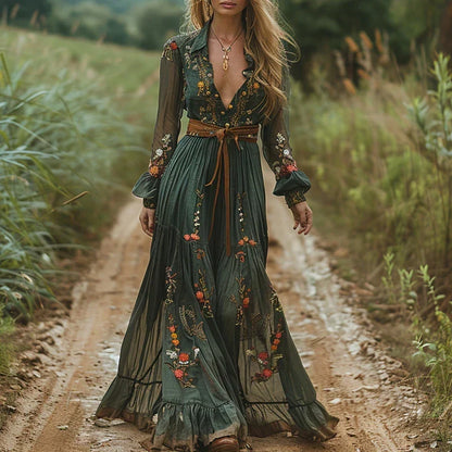 Clara | Bohemian Floral Maxi