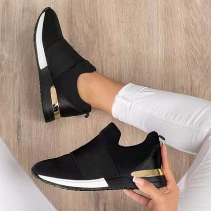 Alicia – Slip-On Sneakers with Gold Detail
