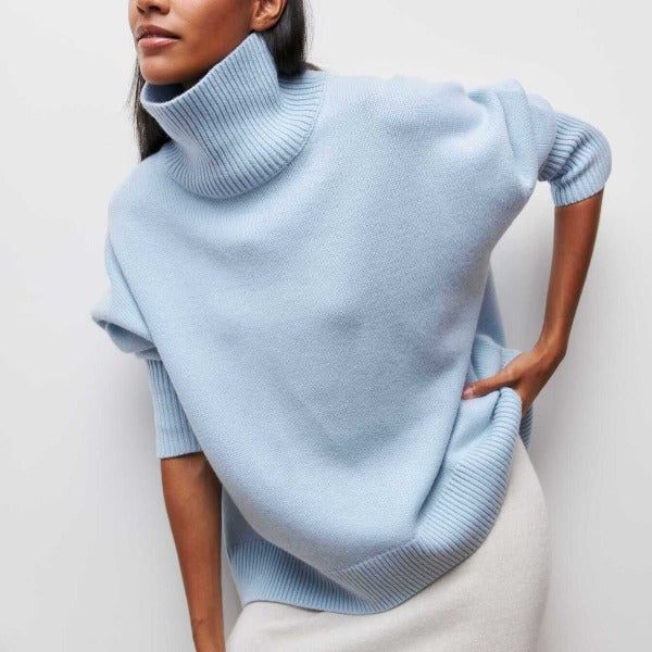 Lillian – Oversized Turtleneck Knit Sweater