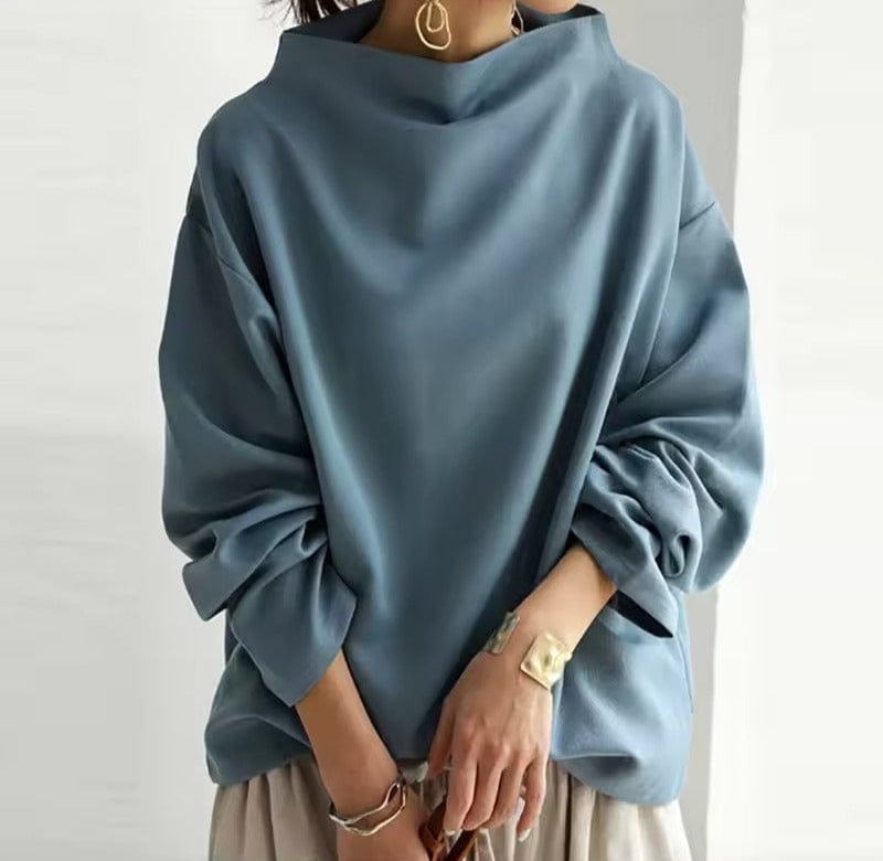 Katherine – Oversized High-Neck Relaxed Top