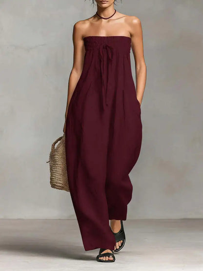 Jennifer – Strapless Wide-Leg Jumpsuit