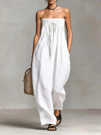 Jennifer – Strapless Wide-Leg Jumpsuit