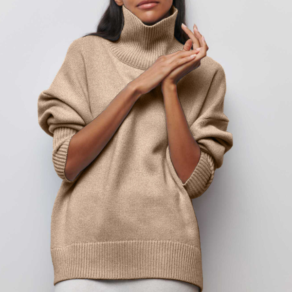 Lillian – Oversized Turtleneck Knit Sweater