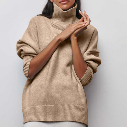 Lillian – Oversized Turtleneck Knit Sweater