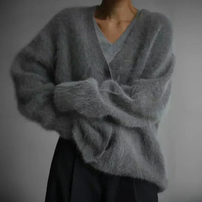 Margarita – Fluffy Oversized Button-Up Cardigan