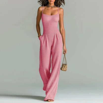 Regina – Wide-Leg Spaghetti Strap Jumpsuit