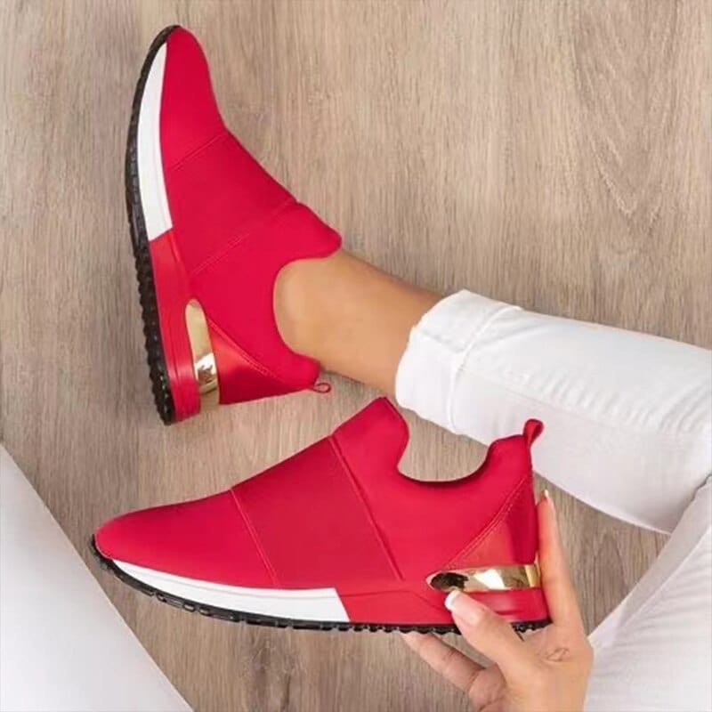 Alicia – Slip-On Sneakers with Gold Detail