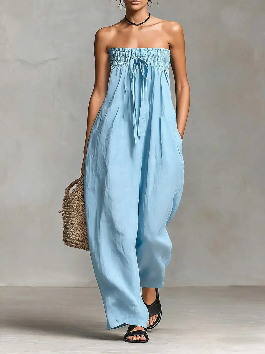 Jennifer – Strapless Wide-Leg Jumpsuit