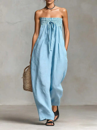 Jennifer – Strapless Wide-Leg Jumpsuit