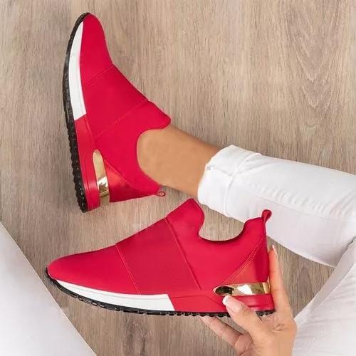 Alicia – Slip-On Sneakers with Gold Detail