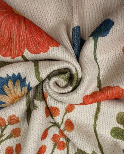 Estella – Wildflower Zip-Up Cardigan