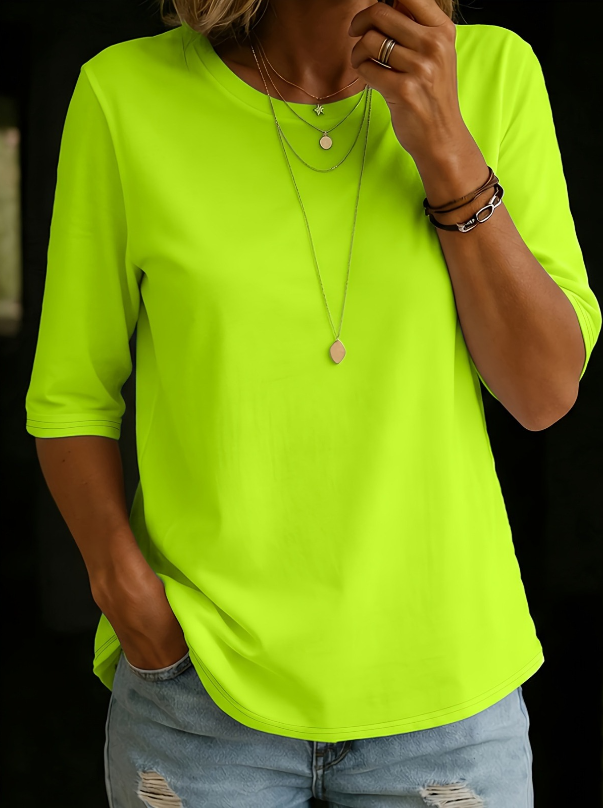 Imogene – Relaxed Three-Quarter Sleeve Top