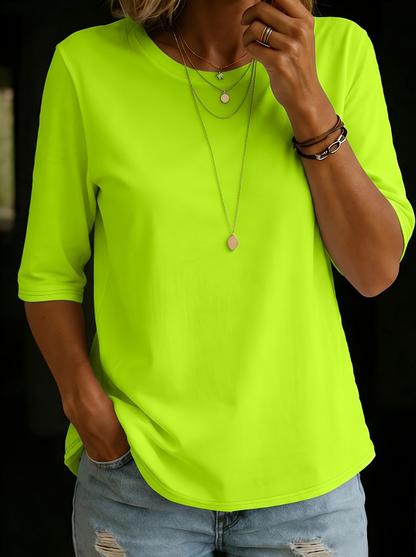Imogene – Relaxed Three-Quarter Sleeve Top