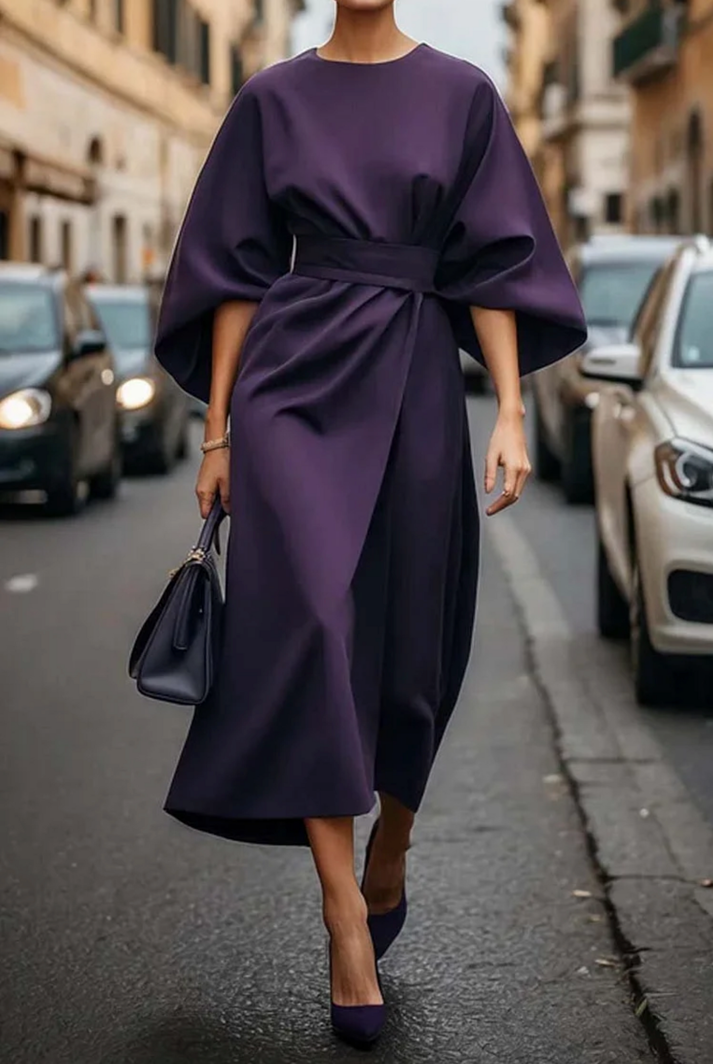 Carla | Elegant Lantern Sleeve Dress