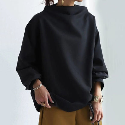 Katherine – Oversized High-Neck Relaxed Top