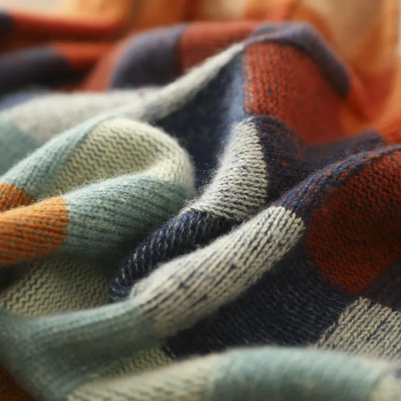 Irene – Retro Check Turtleneck Sweater