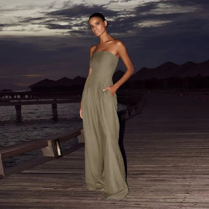 Millie – Strapless Wide-Leg Jumpsuit
