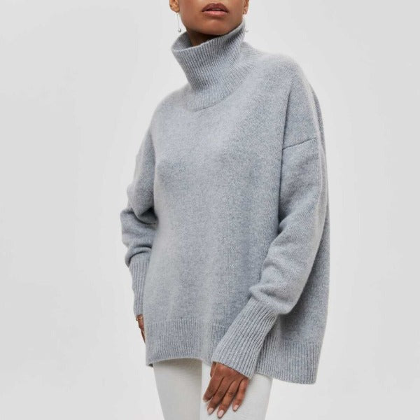 Lillian – Oversized Turtleneck Knit Sweater