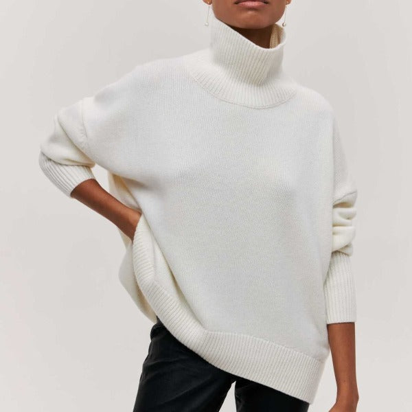Lillian – Oversized Turtleneck Knit Sweater